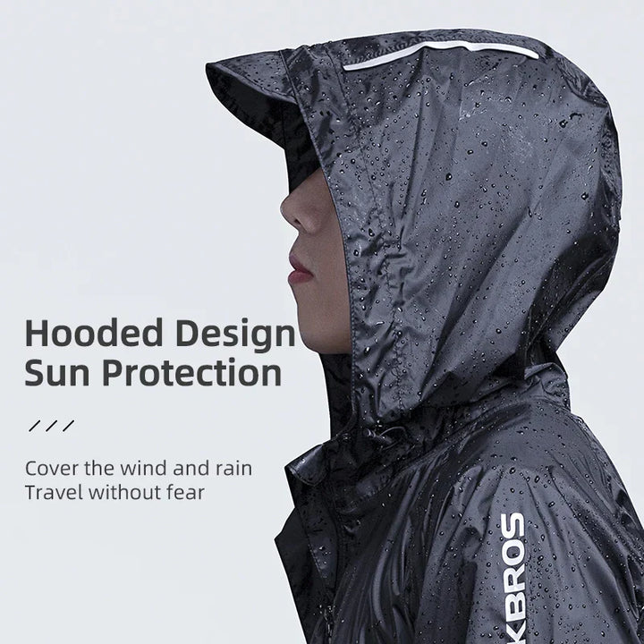 Waterproof Mens Cycling Jacket - Hooded, Nylon, For Rain