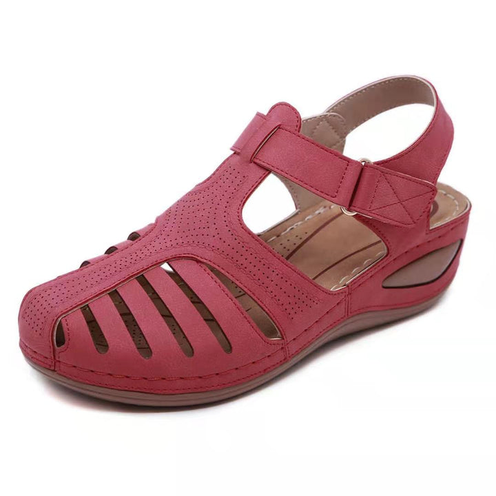 Orthopedic Leather Sandals for Women - Foot Pain Relief, Improved Posture, Adjustable Straps, Comfortable Fit