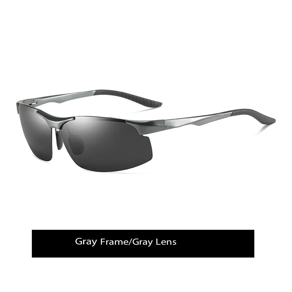Sunglasses Photochromic Polarized UV400 Rimless Driving Glasses, Day Night Vision, Lightweight Frame VT2173