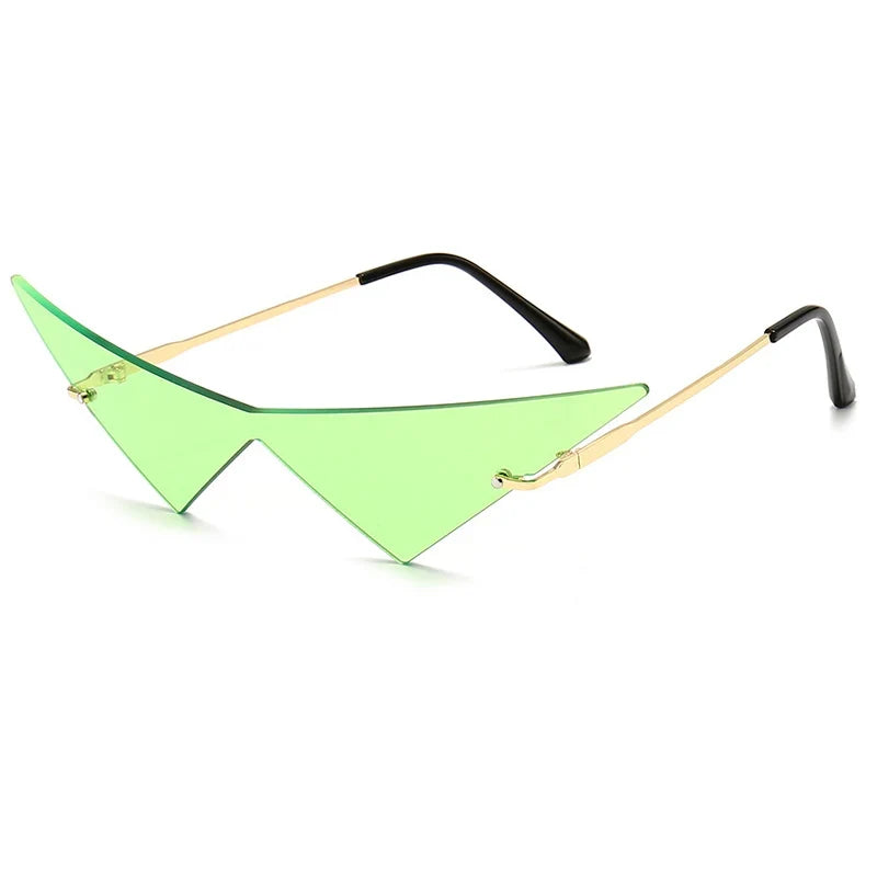 Cat Eye Sunglasses Rimless Oversized Triangle Frame Summer 2026 Trend UV400 Protection