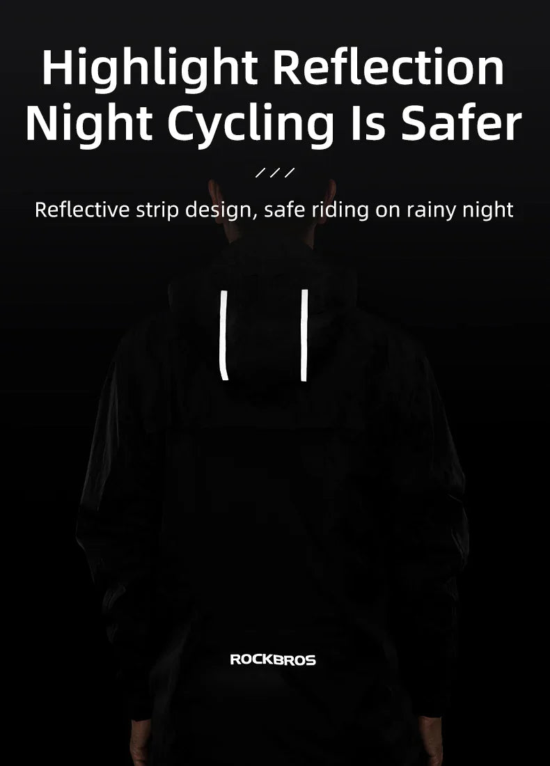 Waterproof Mens Cycling Jacket - Hooded, Nylon, For Rain
