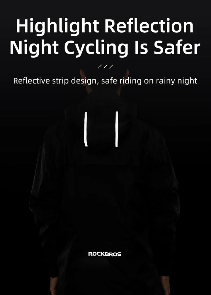 Waterproof Mens Cycling Jacket - Hooded, Nylon, For Rain
