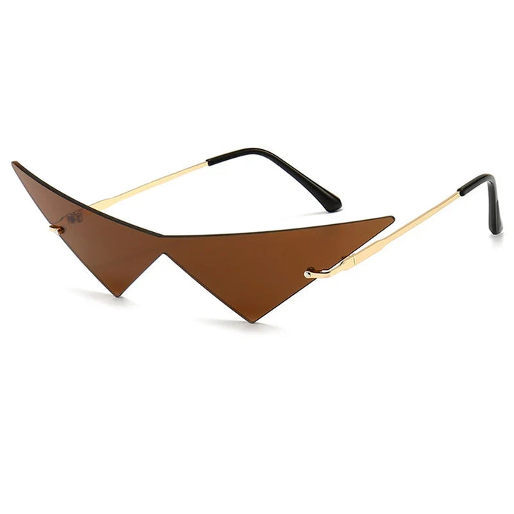 Cat Eye Sunglasses Rimless Oversized Triangle Frame Summer 2026 Trend UV400 Protection