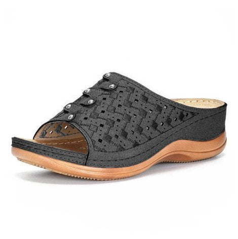 Orthopedic Summer Sandals for Women with Elevated Insole and Breathable Open Toe Design for Ultimate Comfort
