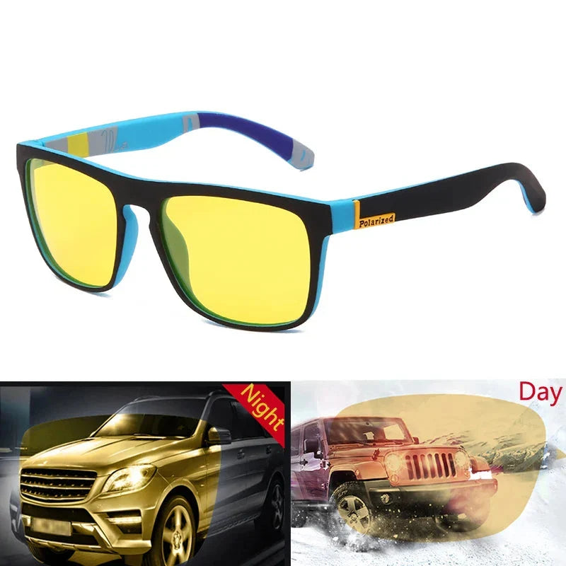 Polarized Sunglasses Night Vision Unisex Square Frame UV400 Anti Glare Driving Glasses Fall 2025 Trend
