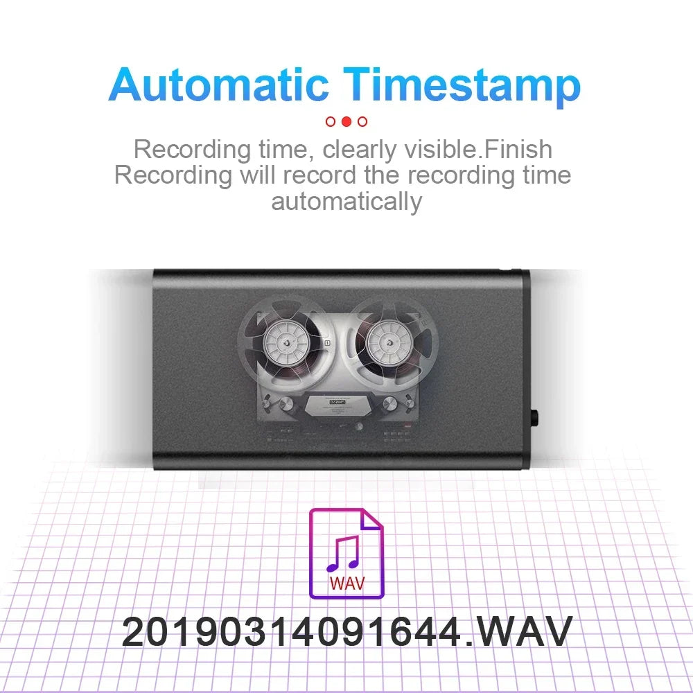 Voice Recorder Ultra Thin Mini Digital Dictaphone Compact