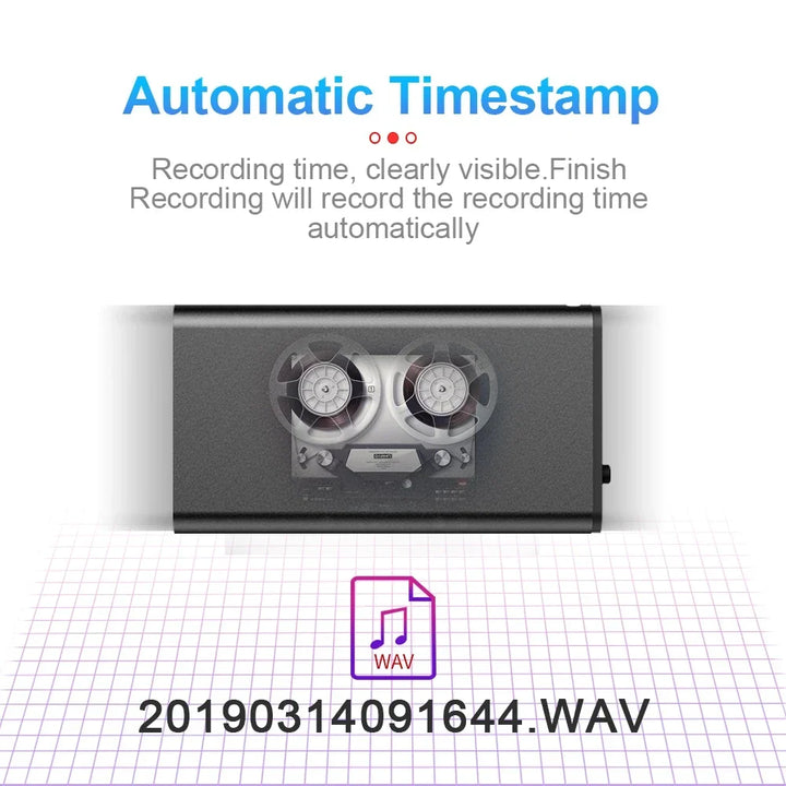 Voice Recorder Ultra Thin Mini Digital Dictaphone Compact