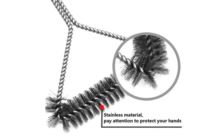 Stainless Steel BBQ Grill Brush Non-Stick Cleaning Tool Heat Resistant – Set of 2, 2026
