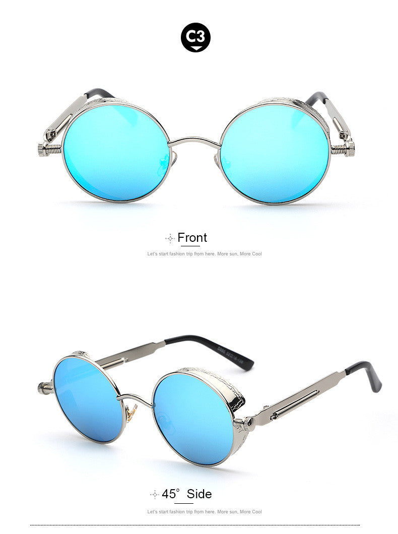 Premium men’s sunglasses – retro round design, acetate, for stylish occasions