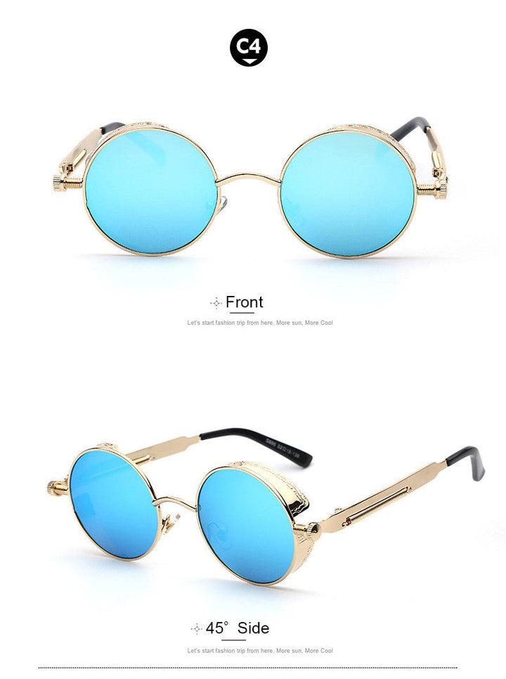 Premium men’s sunglasses – retro round design, acetate, for stylish occasions