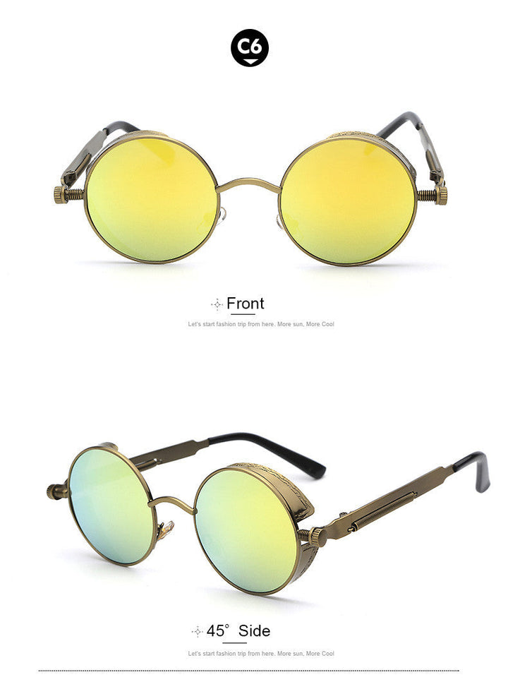Premium men’s sunglasses – retro round design, acetate, for stylish occasions
