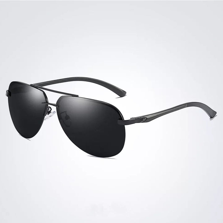 Lightweight unisex polarized sunglasses – mirrored lenses, metallic frame, for summer outings