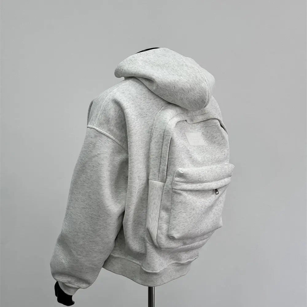 Hooded Sweatshirt with Backpack Design for Men, Casual Stylish Hoodie for Everyday Comfort