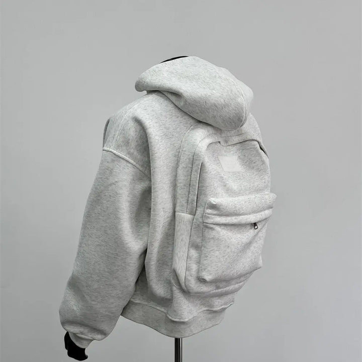 Hooded Sweatshirt with Backpack Design for Men, Casual Stylish Hoodie for Everyday Comfort