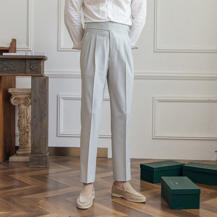 Stylish Loop Detail Pants for Modern Silhouette, Comfortable Fit, Versatile for Casual and Semi-Formal Wear