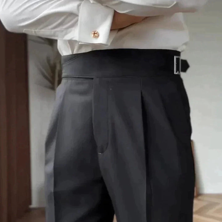 Stylish Loop Detail Pants for Modern Silhouette, Comfortable Fit, Versatile for Casual and Semi-Formal Wear