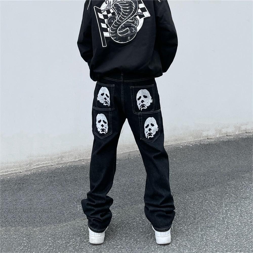 High-Waisted Baggy Jeans for Women, Relaxed Fit Y2K Denim, Casual Wide Leg Design in Light Blue, Dark Blue, Black