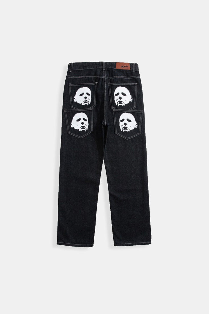 High-Waisted Baggy Jeans for Women, Relaxed Fit Y2K Denim, Casual Wide Leg Design in Light Blue, Dark Blue, Black