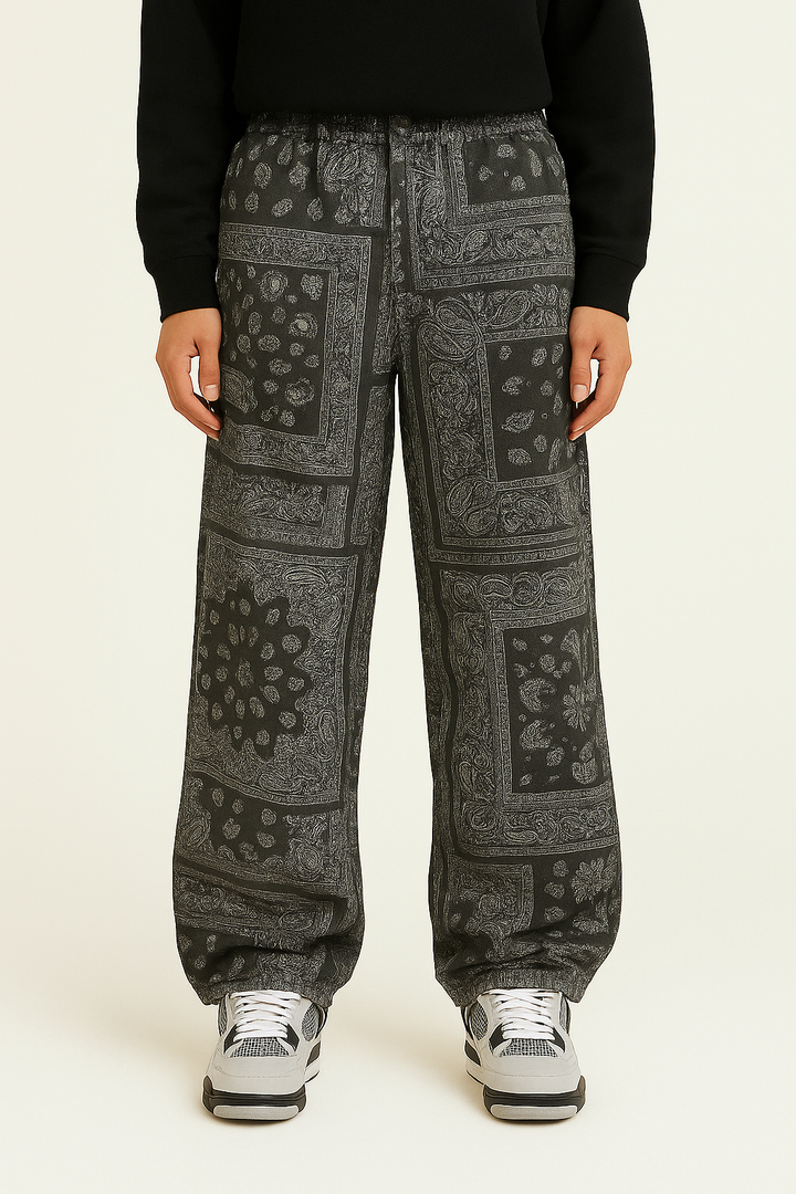 Bandana Jeans with Unique Prints for Stylish Urban Wear, Comfortable Fit, High-Quality Denim