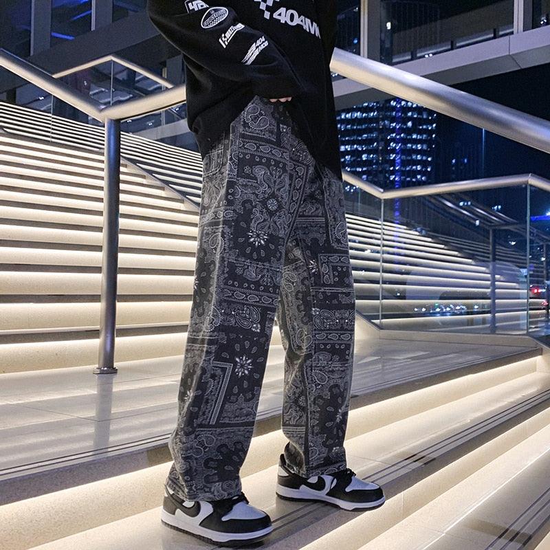 Bandana Jeans with Unique Prints for Stylish Urban Wear, Comfortable Fit, High-Quality Denim