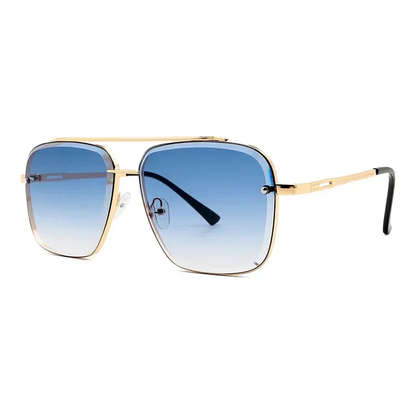 Lightweight men’s square aviator sunglasses – UV400 protection, for everyday wear
