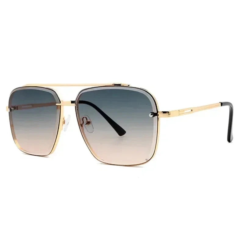 Lightweight men’s square aviator sunglasses – UV400 protection, for everyday wear