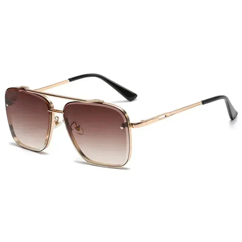 Lightweight men’s square aviator sunglasses – UV400 protection, for everyday wear