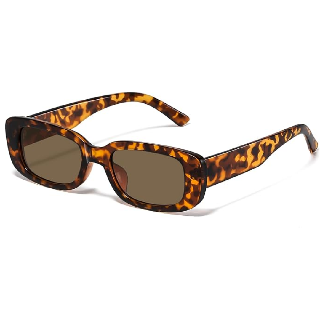 Lightweight women’s retro sunglasses – rectangular Y2K design, UV400 protection, for summer 2025