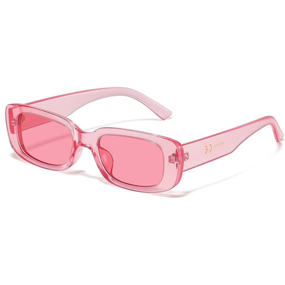 Lightweight women’s retro sunglasses – rectangular Y2K design, UV400 protection, for summer 2025