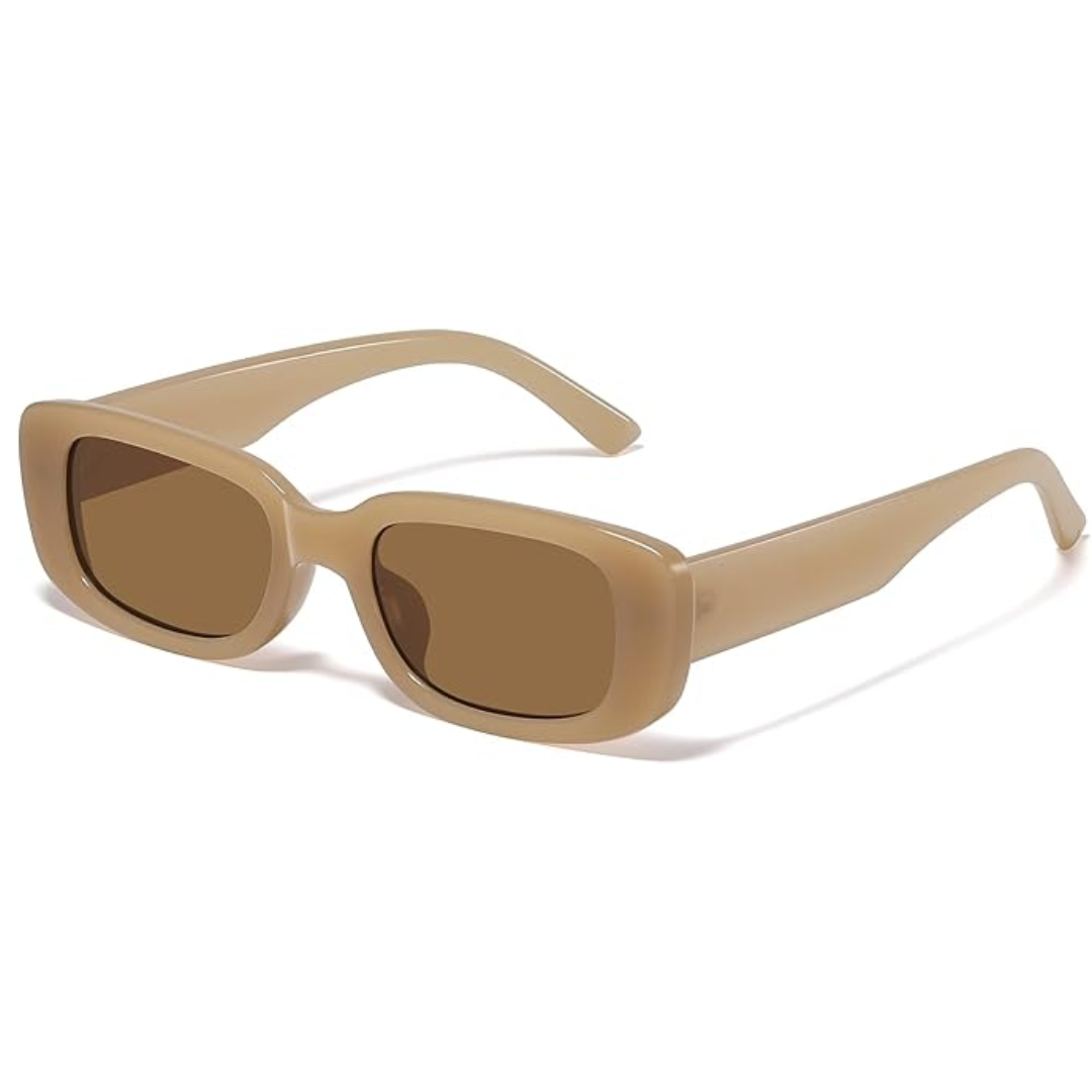 Lightweight women’s retro sunglasses – rectangular Y2K design, UV400 protection, for summer 2025