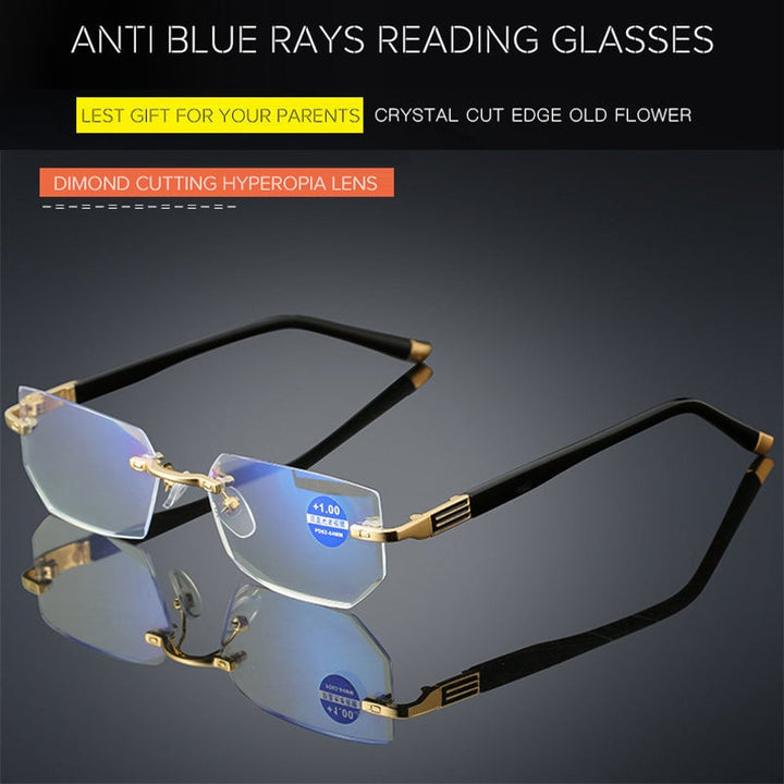 Lightweight unisex multifocal reading glasses – seamless transition, TR90 and titanium, for daily use and screen work