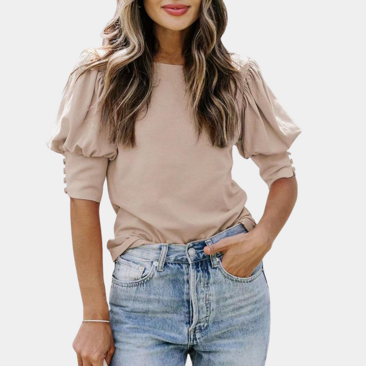 Lightweight &amp; breathable women’s blouse – relaxed fit, cotton, for everyday wear