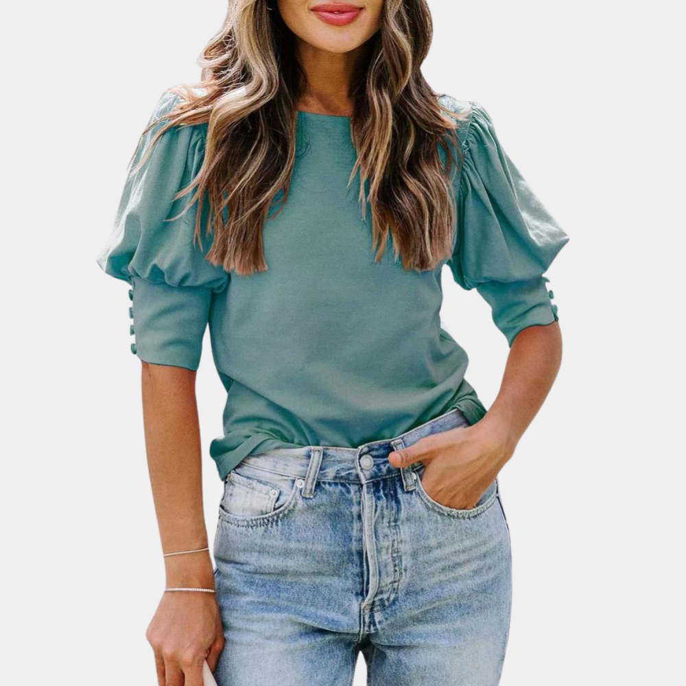 Lightweight &amp; breathable women’s blouse – relaxed fit, cotton, for everyday wear