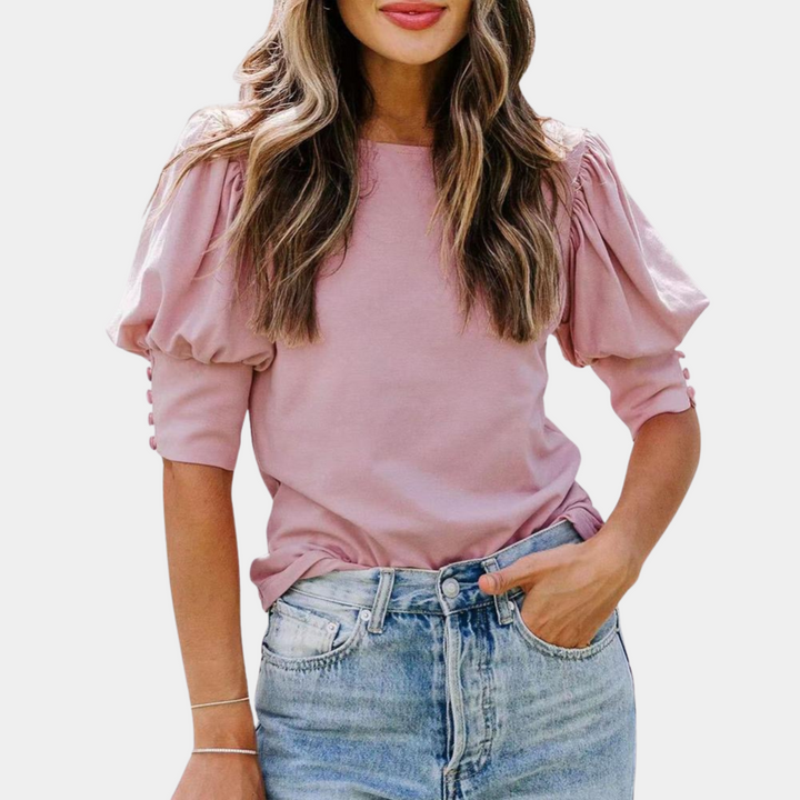 Lightweight &amp; breathable women’s blouse – relaxed fit, cotton, for everyday wear