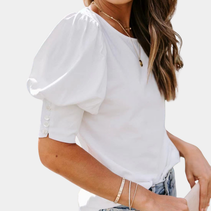 Lightweight &amp; breathable women’s blouse – relaxed fit, cotton, for everyday wear