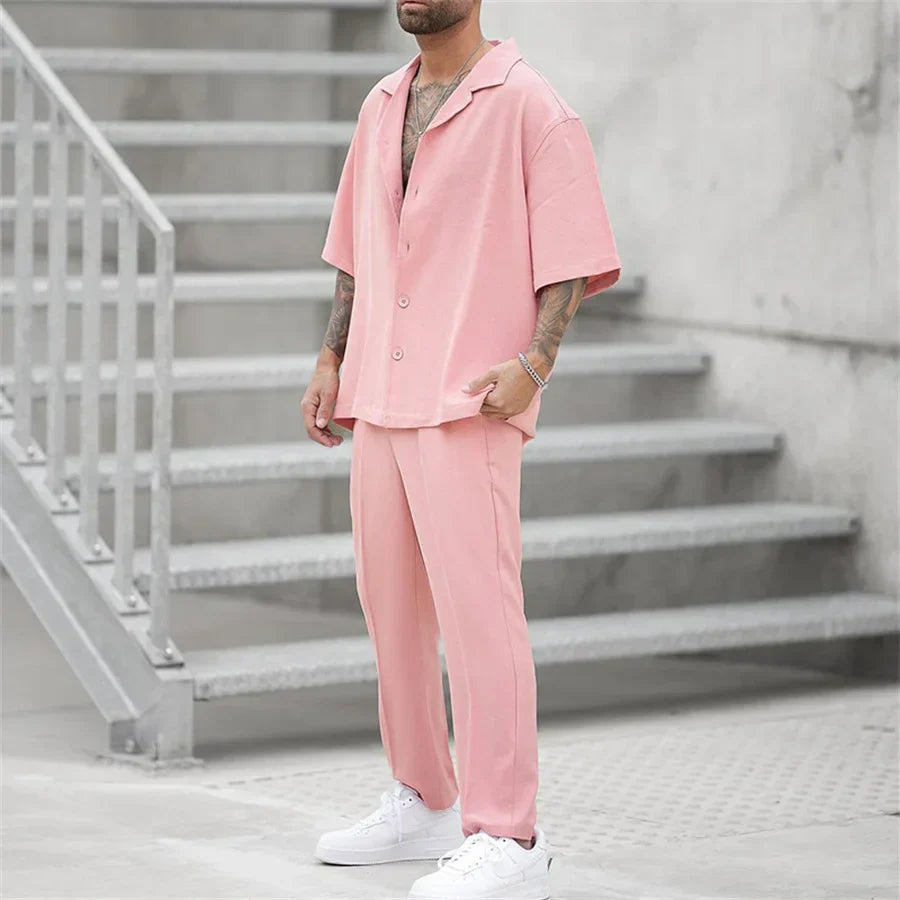 Lightweight &amp; Breathable men’s summer set – modern cut, cotton, for warm days