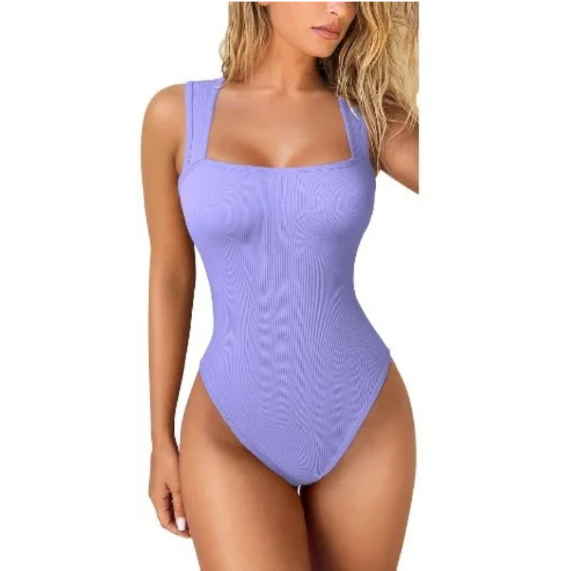 Seamless Shapewear Bodysuit with Belly Control and Flattering Neckline for All-Day Comfort