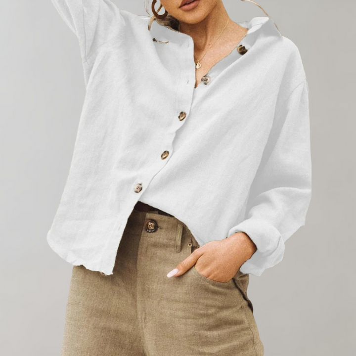 Lightweight &amp; Flattering women’s blouse – breathable cotton, for summer outings
