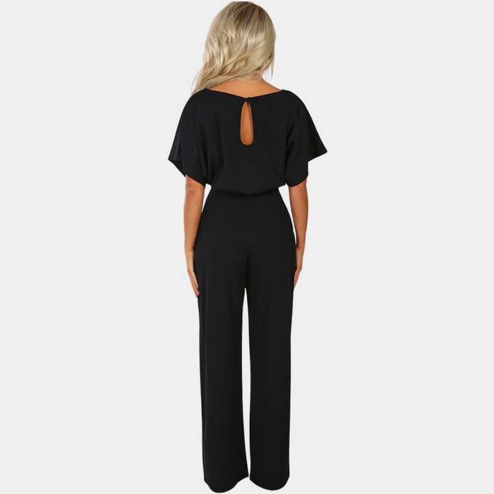 Lightweight &amp; flattering women’s jumpsuit – classic cut, breathable fabric, for any occasion