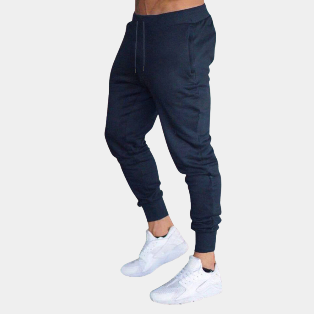 Lightweight &amp; supportive men’s training pants – fitted design, breathable polyester, for summer workouts