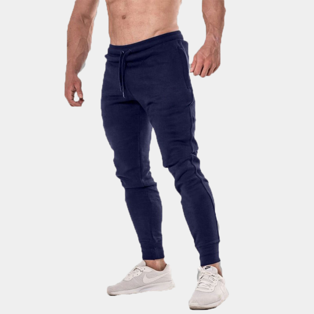 Lightweight &amp; supportive men’s training pants – fitted design, breathable polyester, for summer workouts