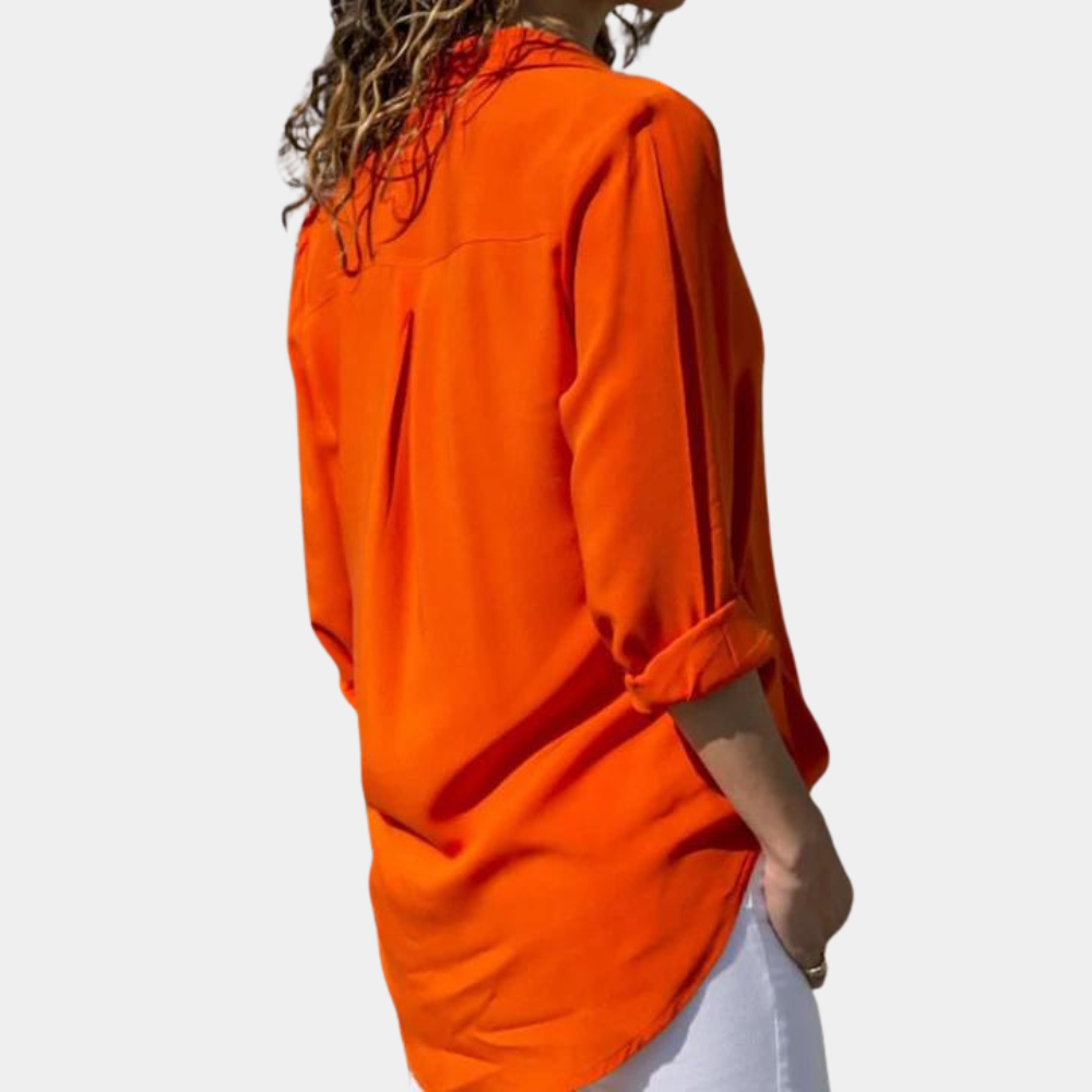 Lightweight women’s blouse – breathable cotton, for casual and formal occasions