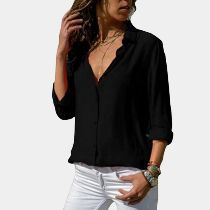 Lightweight women’s blouse – breathable cotton, for casual and formal occasions