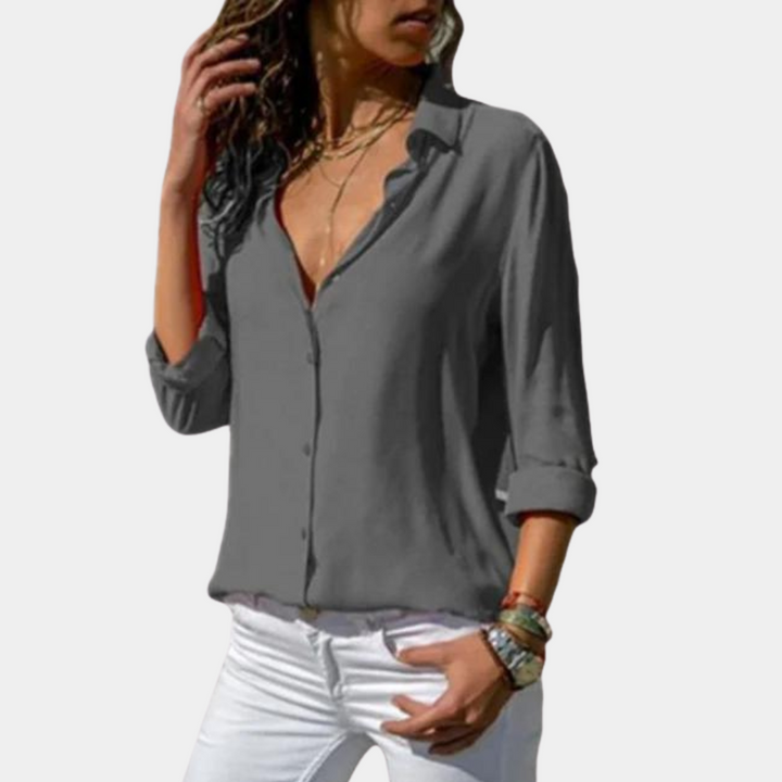 Lightweight women’s blouse – breathable cotton, for casual and formal occasions