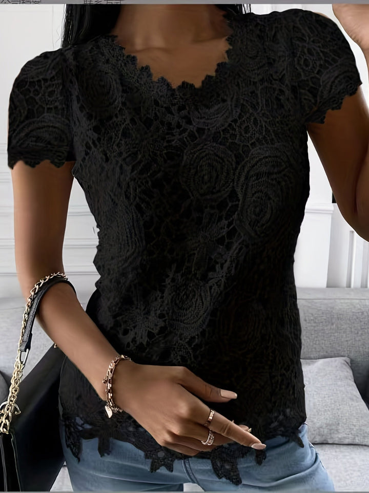 Lightweight women’s short sleeve t-shirt – elegant design, breathable fabric, for spring &amp; summer