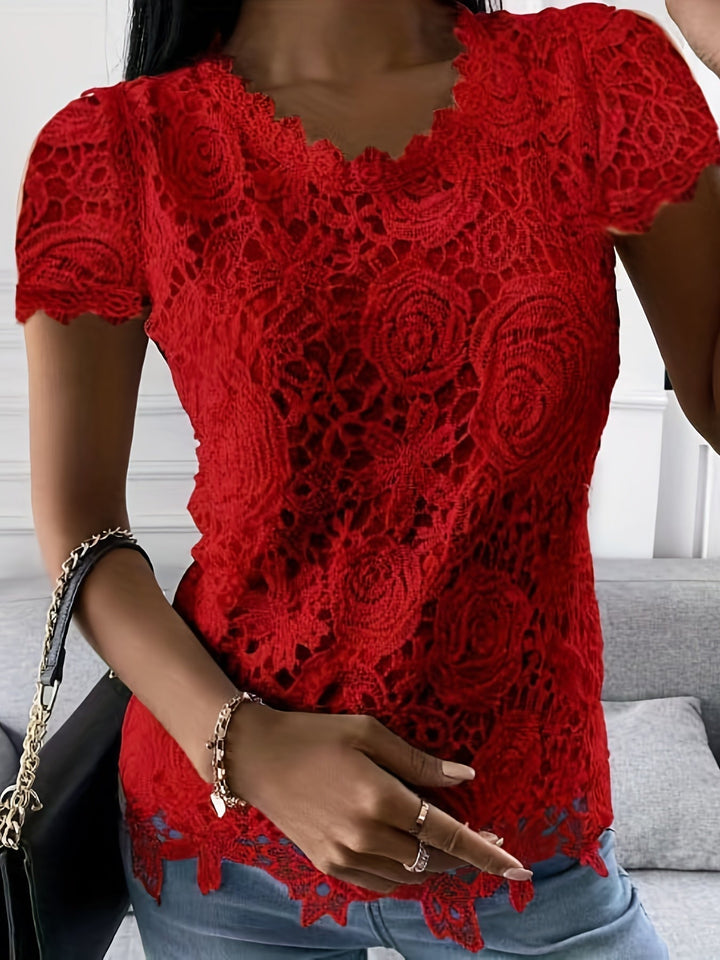 Lightweight women’s short sleeve t-shirt – elegant design, breathable fabric, for spring &amp; summer