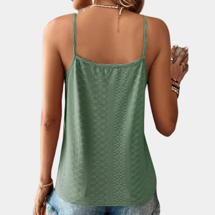 Lightweight women’s camisole top – V-neck, breathable polyester, for summer