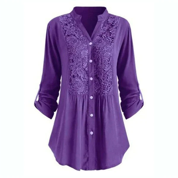 Lightweight women’s blouse – puff sleeve design, high-quality fabric, for office and leisure