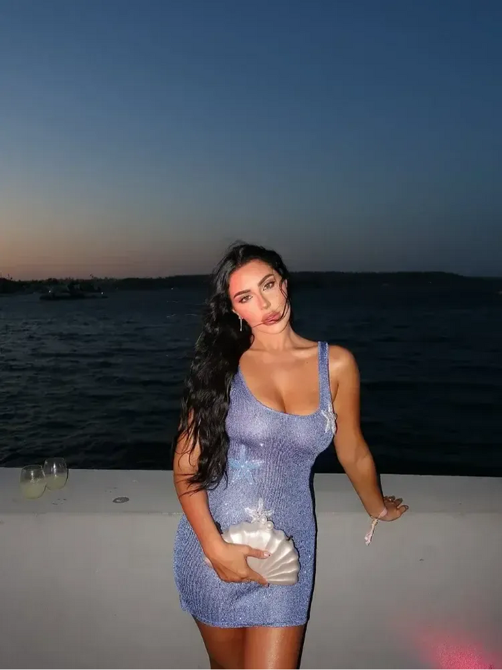 Luna Mini Dress for Women with Starfish Embellishments - Chic Summer Sundress for Beach Parties