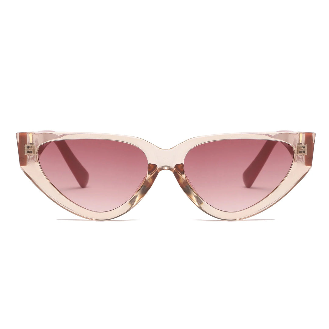 Lightweight women’s cat-eye sunglasses – vintage design, plastic, for summer